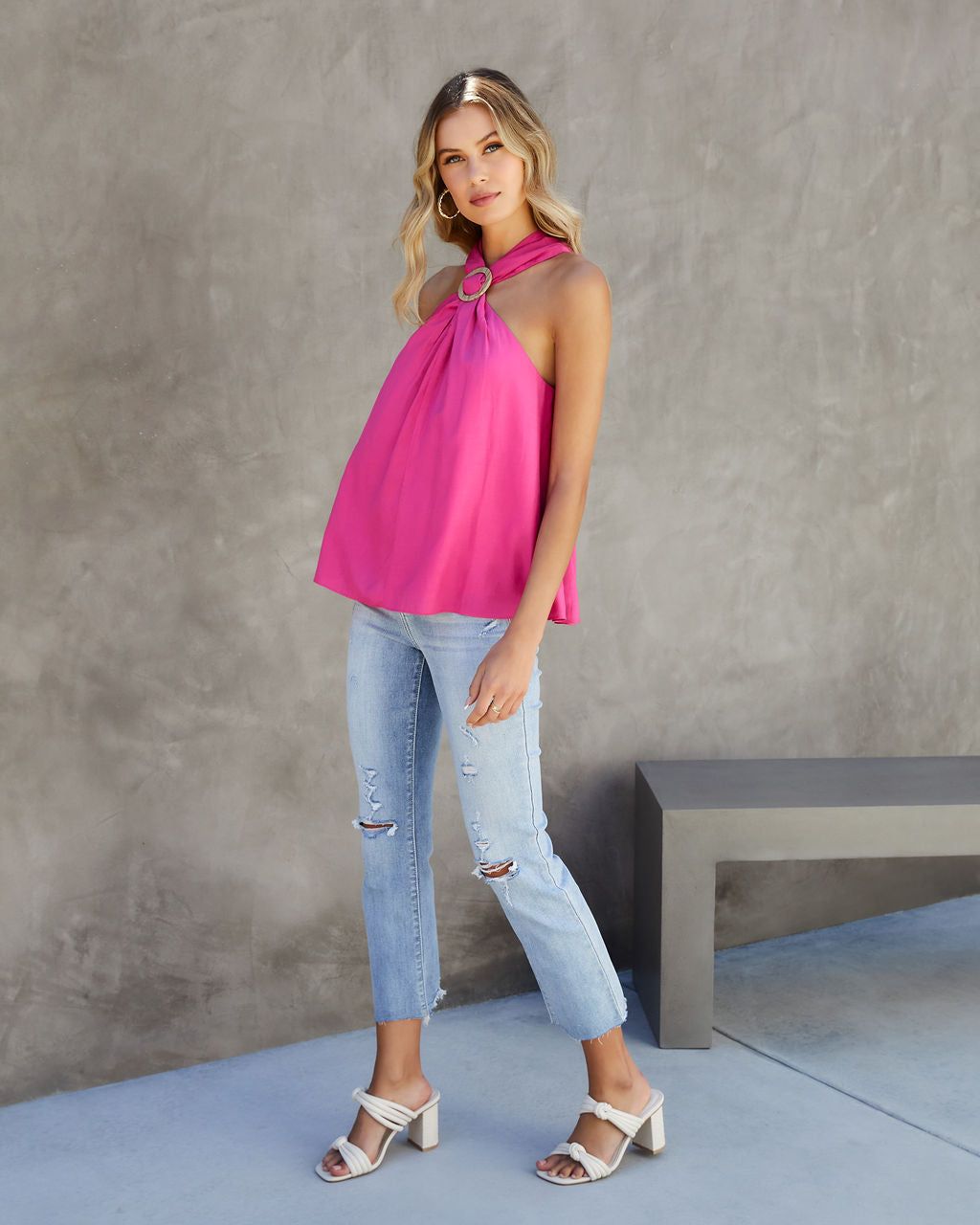 Briella Halter Top - Hot Pink - FINAL SALE sold by Vici product image thumbnail 4