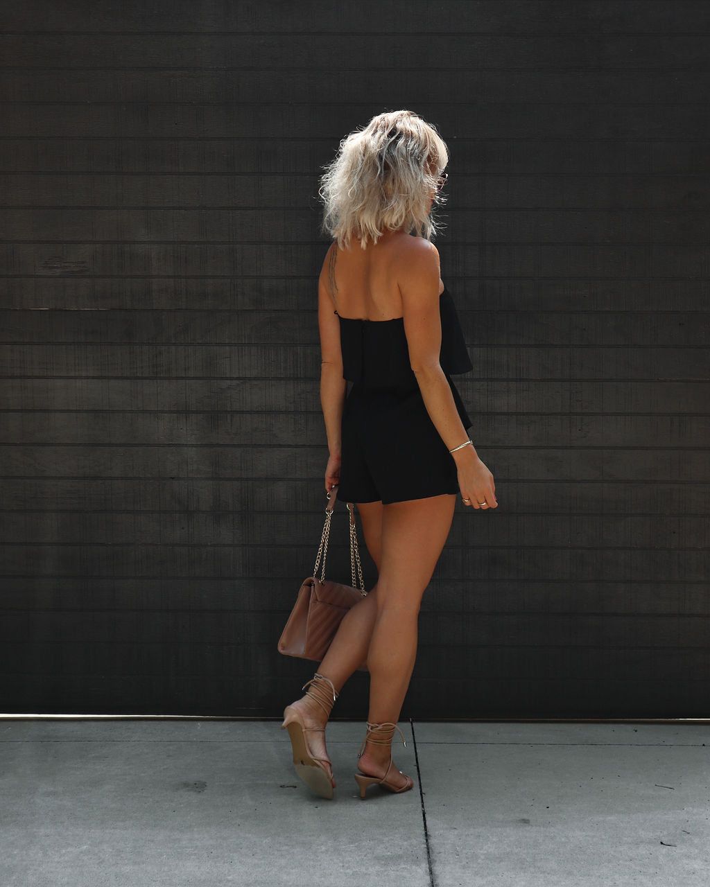 Carleigh Strapless Tiered Romper - Black - SALE sold by Vici product image thumbnail 5