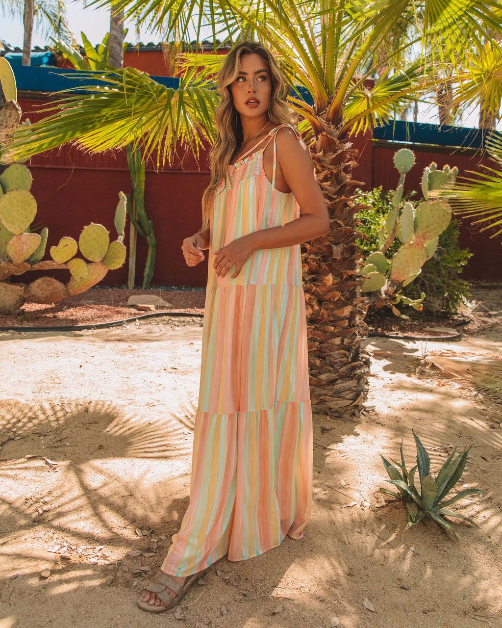 Copeland Smocked Tiered Tassel Maxi Dress - FINAL SALE sold by Vici product image thumbnail 5