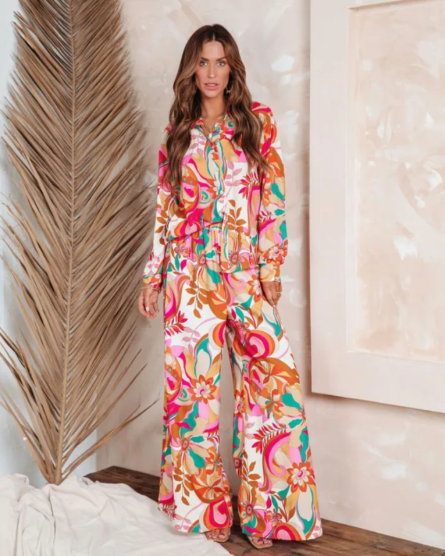 Tropez Printed Button Down Top - FINAL SALE sold by Vici