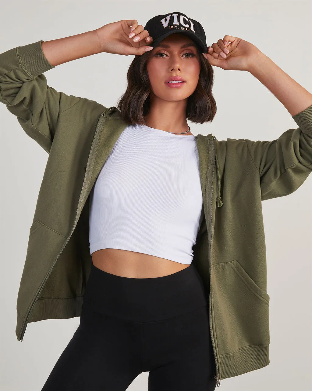 VICI Zip Up Oversized Hoodie sold by Vici