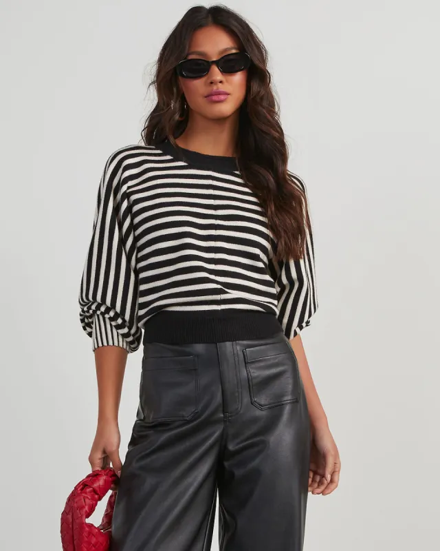 Maddie Striped Pullover Sweater sold by Vici