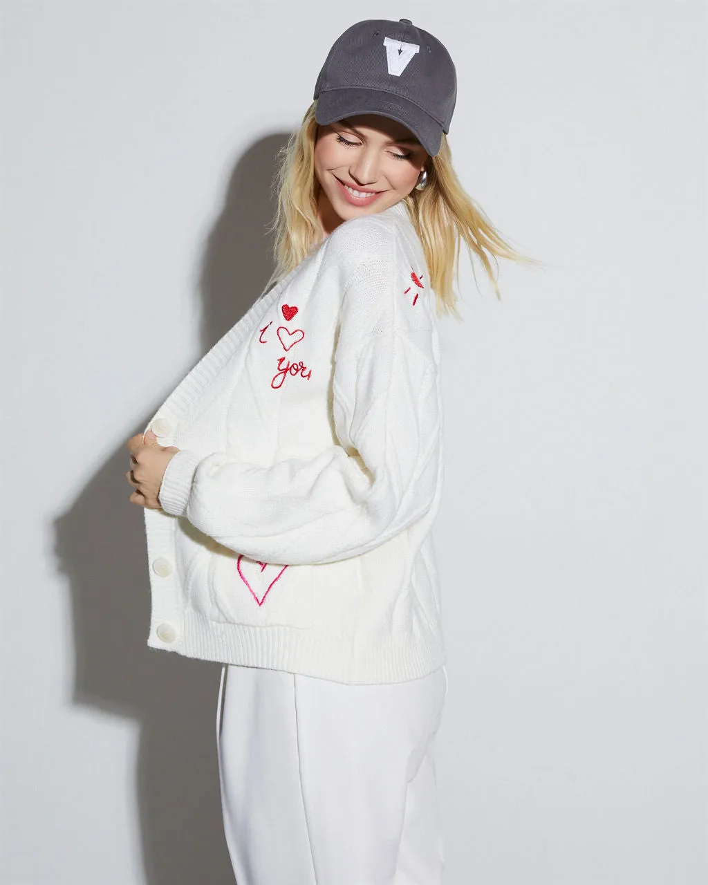 Je T'aime Knit Cardigan sold by Vici product image thumbnail 4