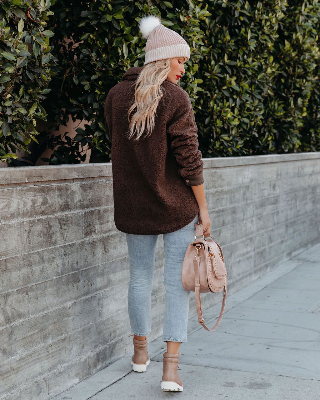 Ren Button Down Fleece Jacket - Brown - FINAL SALE sold by Vici product image thumbnail 2