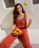 Dolly Ruched Pocketed Jumpsuit sold by Vici
