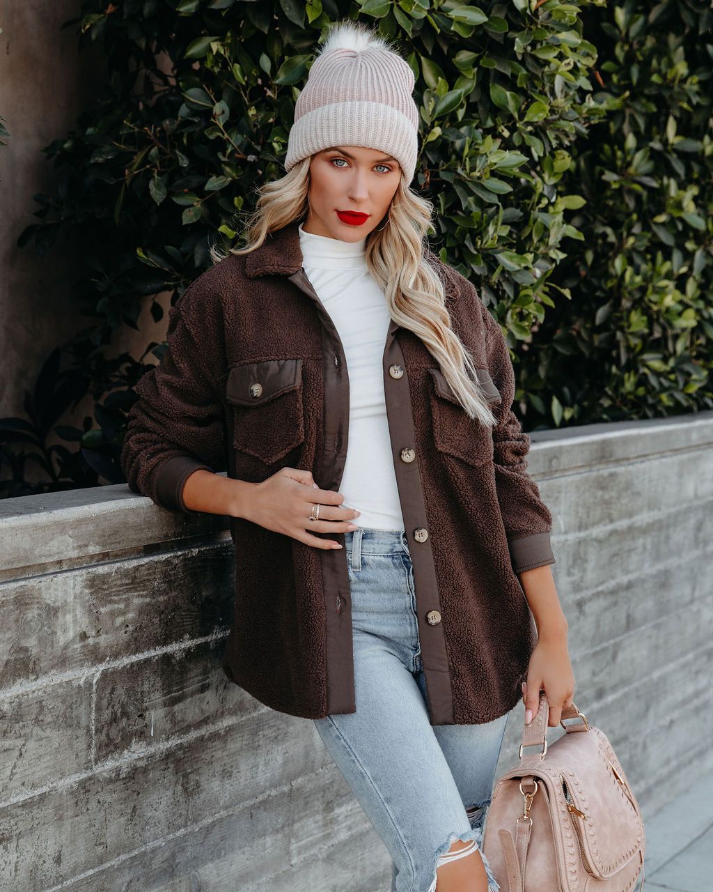 Ren Button Down Fleece Jacket - Brown - FINAL SALE sold by Vici product image thumbnail 9