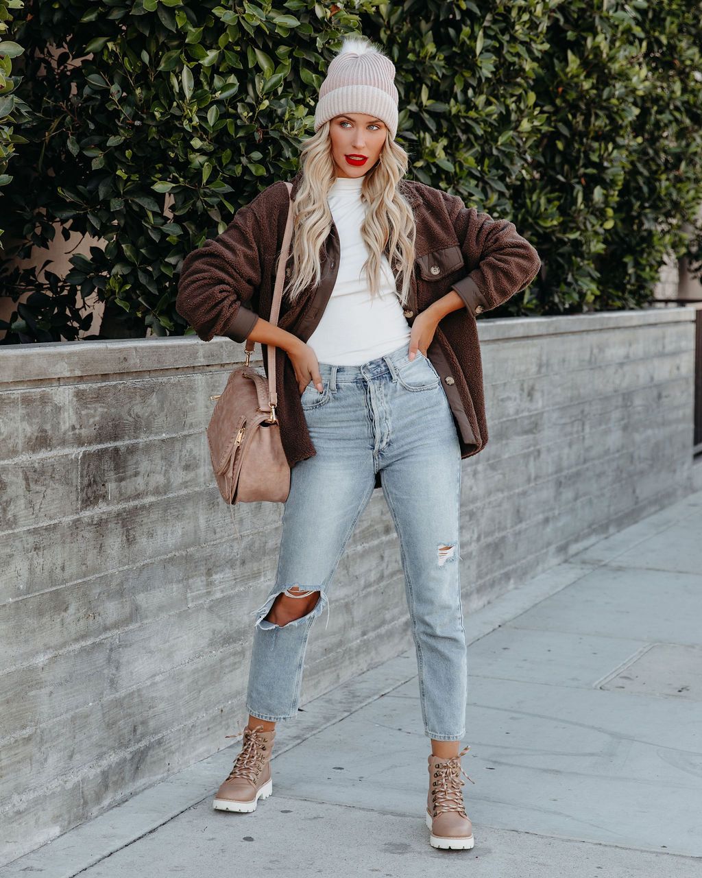 Ren Button Down Fleece Jacket - Brown - FINAL SALE sold by Vici product image thumbnail 11