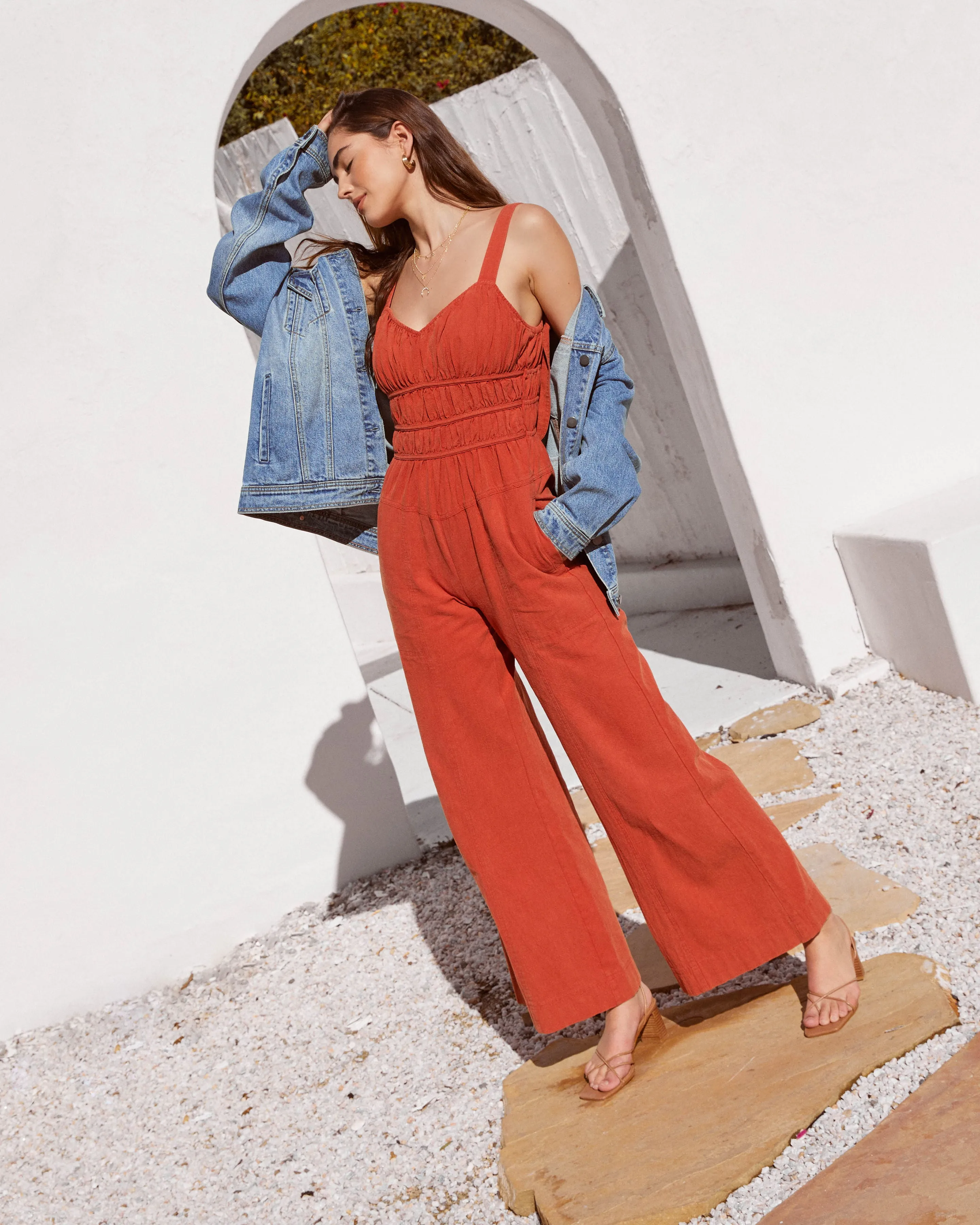 Dolly Ruched Pocketed Jumpsuit sold by Vici product image thumbnail 4