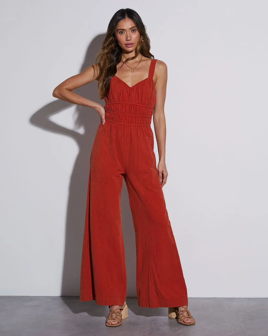 Dolly Ruched Pocketed Jumpsuit sold by Vici product image thumbnail 2