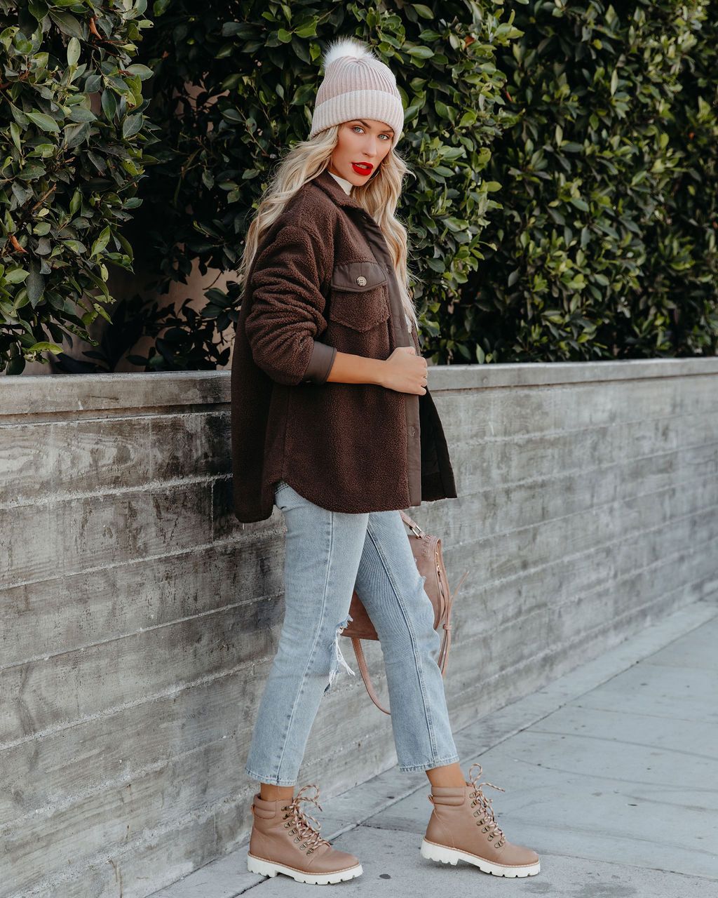 Ren Button Down Fleece Jacket - Brown - FINAL SALE sold by Vici product image thumbnail 6