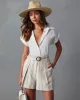 Lyanna Cotton Boxy Cropped Button Down Shirt sold by Vici