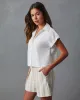Lyanna Cotton Boxy Cropped Button Down Shirt sold by Vici