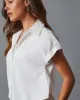 Lyanna Cotton Boxy Cropped Button Down Shirt sold by Vici