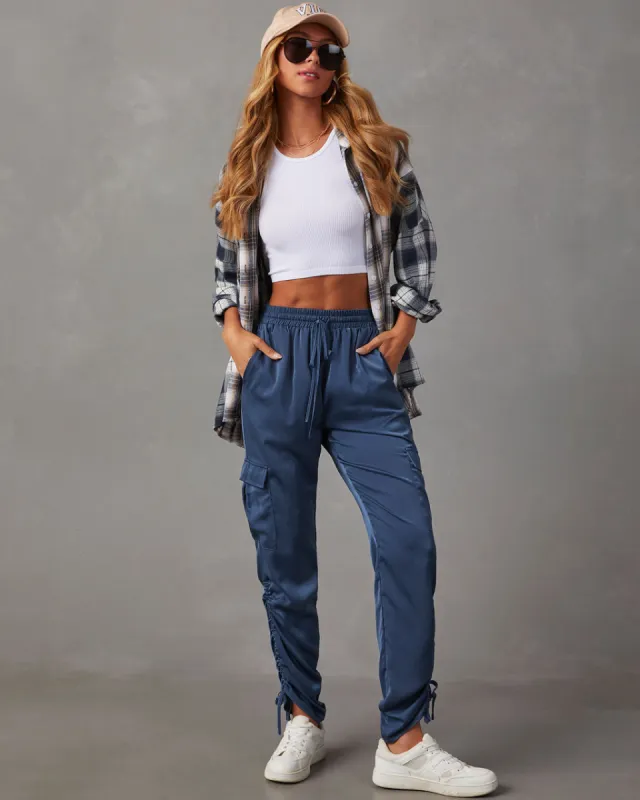 Moon Lover Satin Cargo Pants sold by Vici