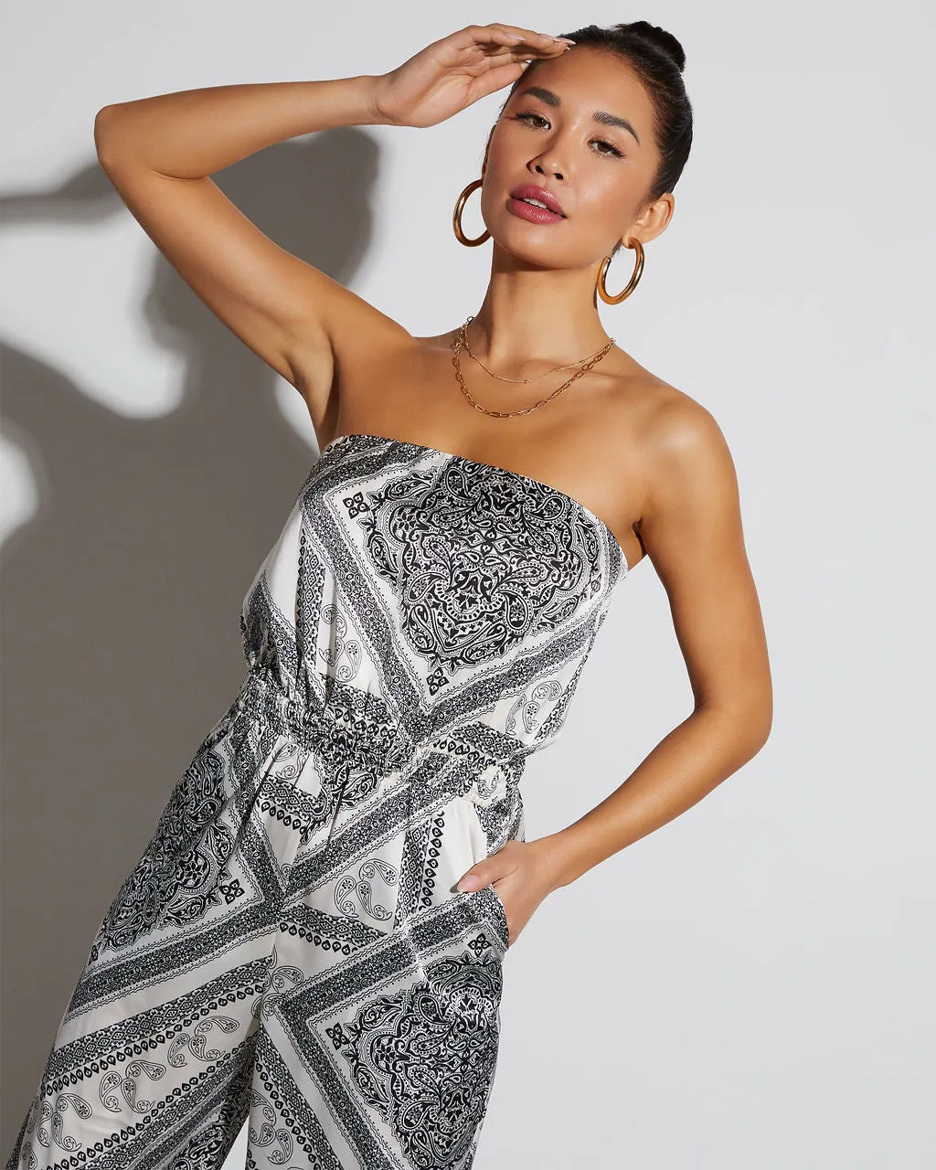 Meadow Strapless Jumpsuit sold by Vici product image thumbnail 3