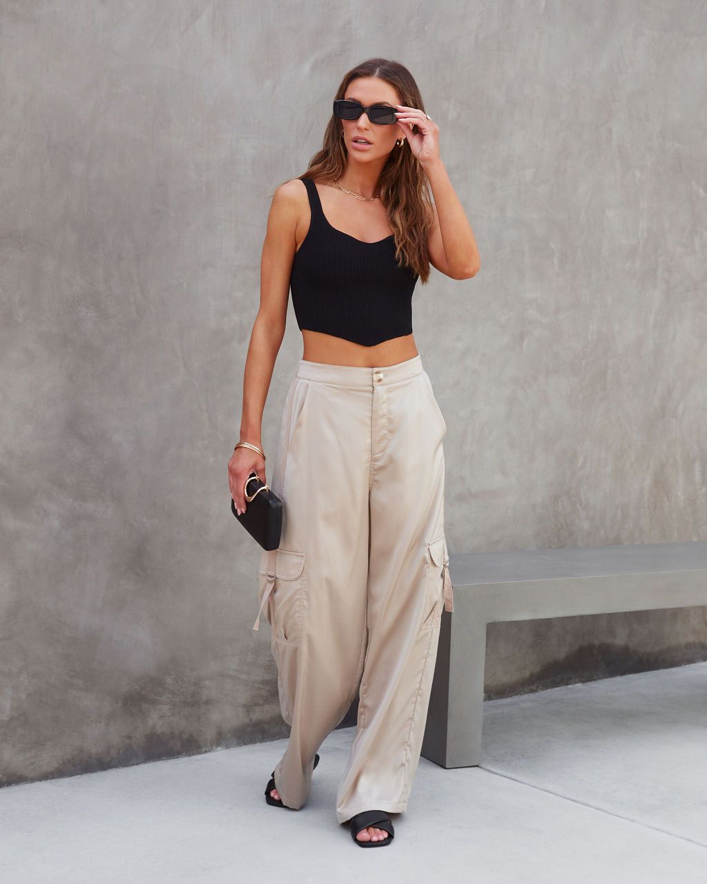 Something About Me Ribbed Knit Crop Top - Black - FINAL SALE sold by Vici product image thumbnail 4