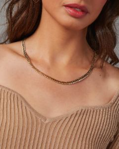 Zemer Curb Chain Necklace - Gold sold by Vici