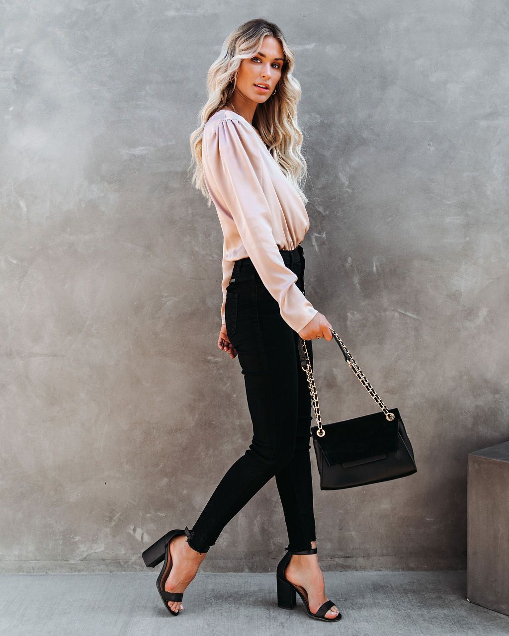 Ivette Satin Drape Bodysuit sold by Vici product image thumbnail 3