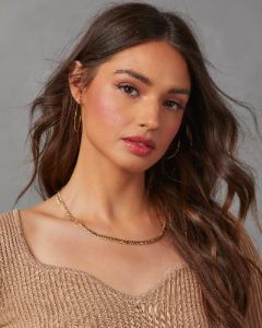 Zemer Curb Chain Necklace - Gold sold by Vici