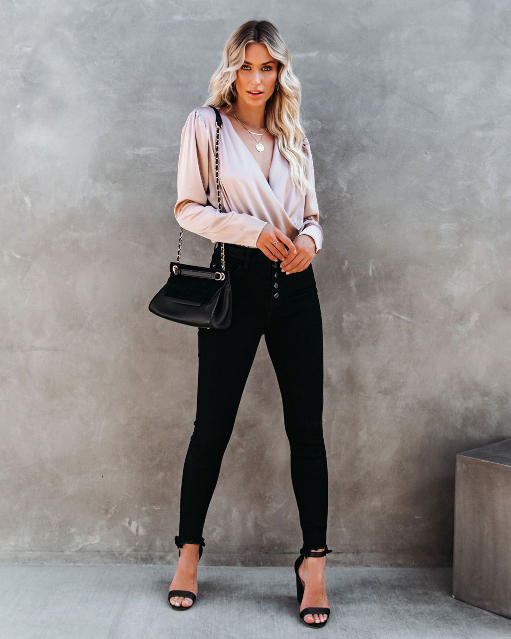 Ivette Satin Drape Bodysuit sold by Vici product image thumbnail 2