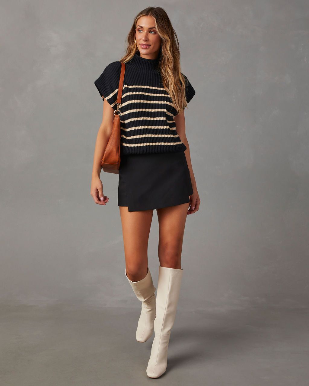 Kleid Striped Mock Neck Sleeveless Sweater sold by Vici product image thumbnail 5