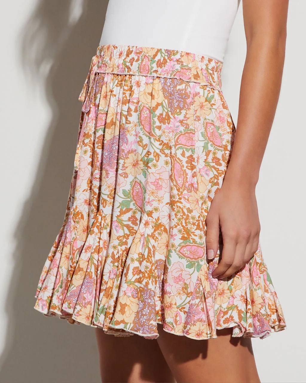 Tinsley Floral Tie Waist Mini Skirt sold by Vici product image thumbnail 3