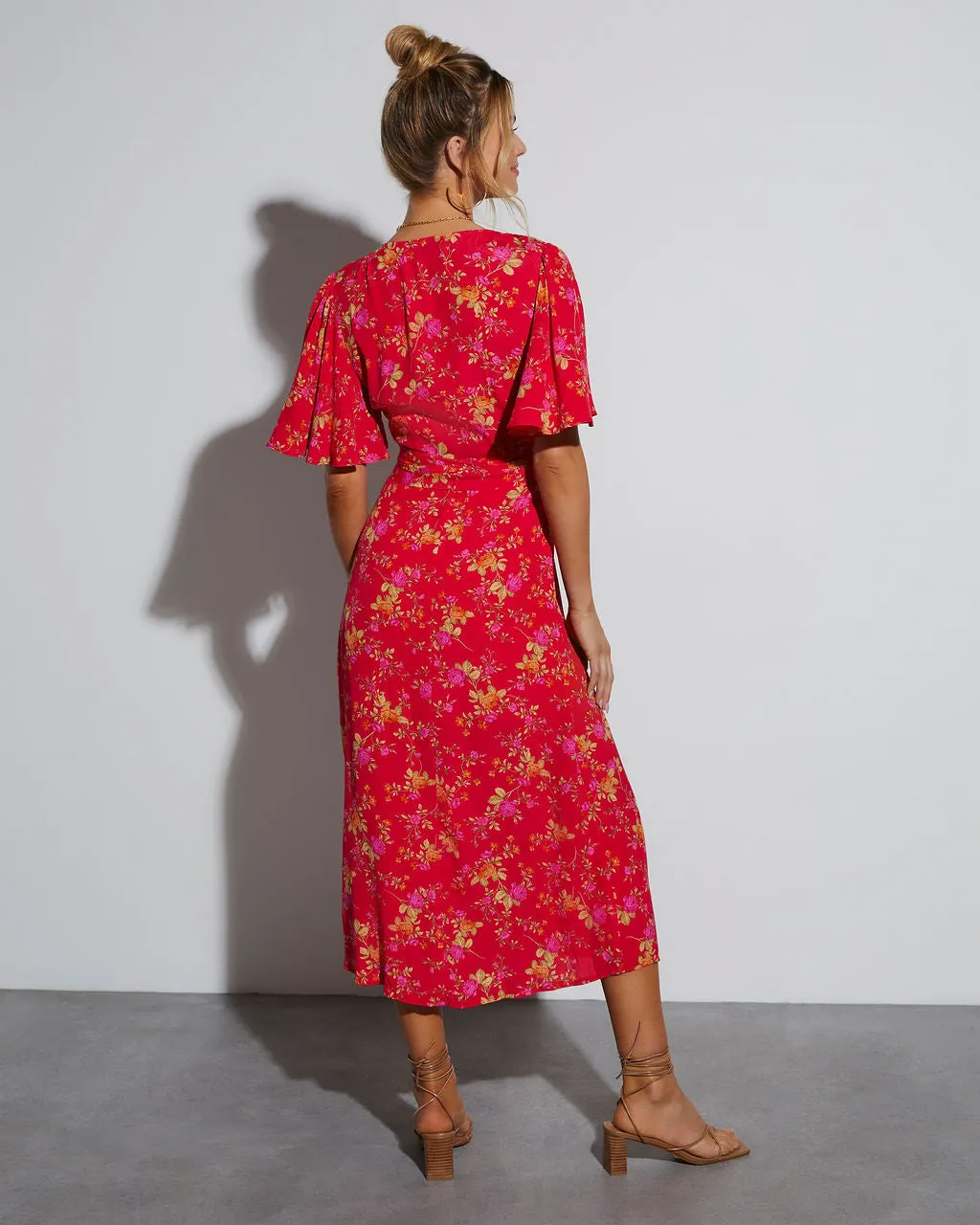 Spring Celebrations Floral Wrap Maxi Dress sold by Vici product image thumbnail 5
