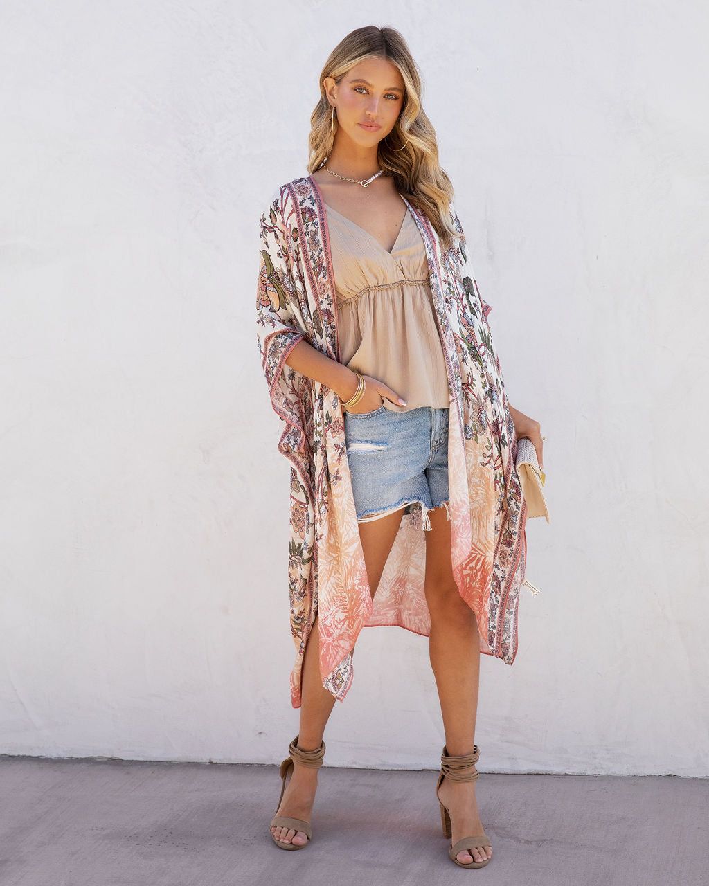 Trinity Floral Open Front Kimono sold by Vici product image thumbnail 7