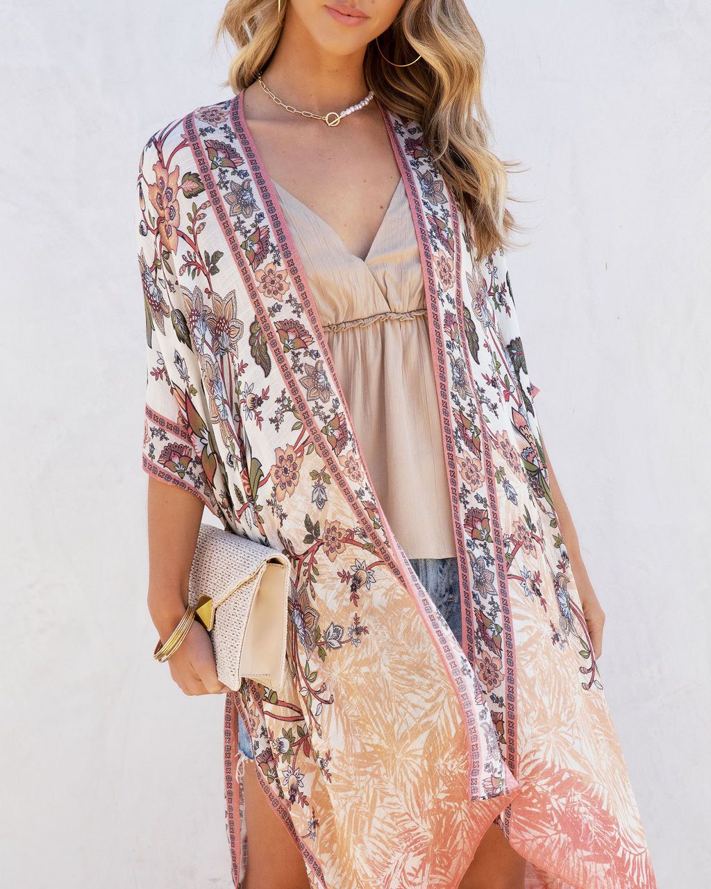 Trinity Floral Open Front Kimono sold by Vici product image thumbnail 2
