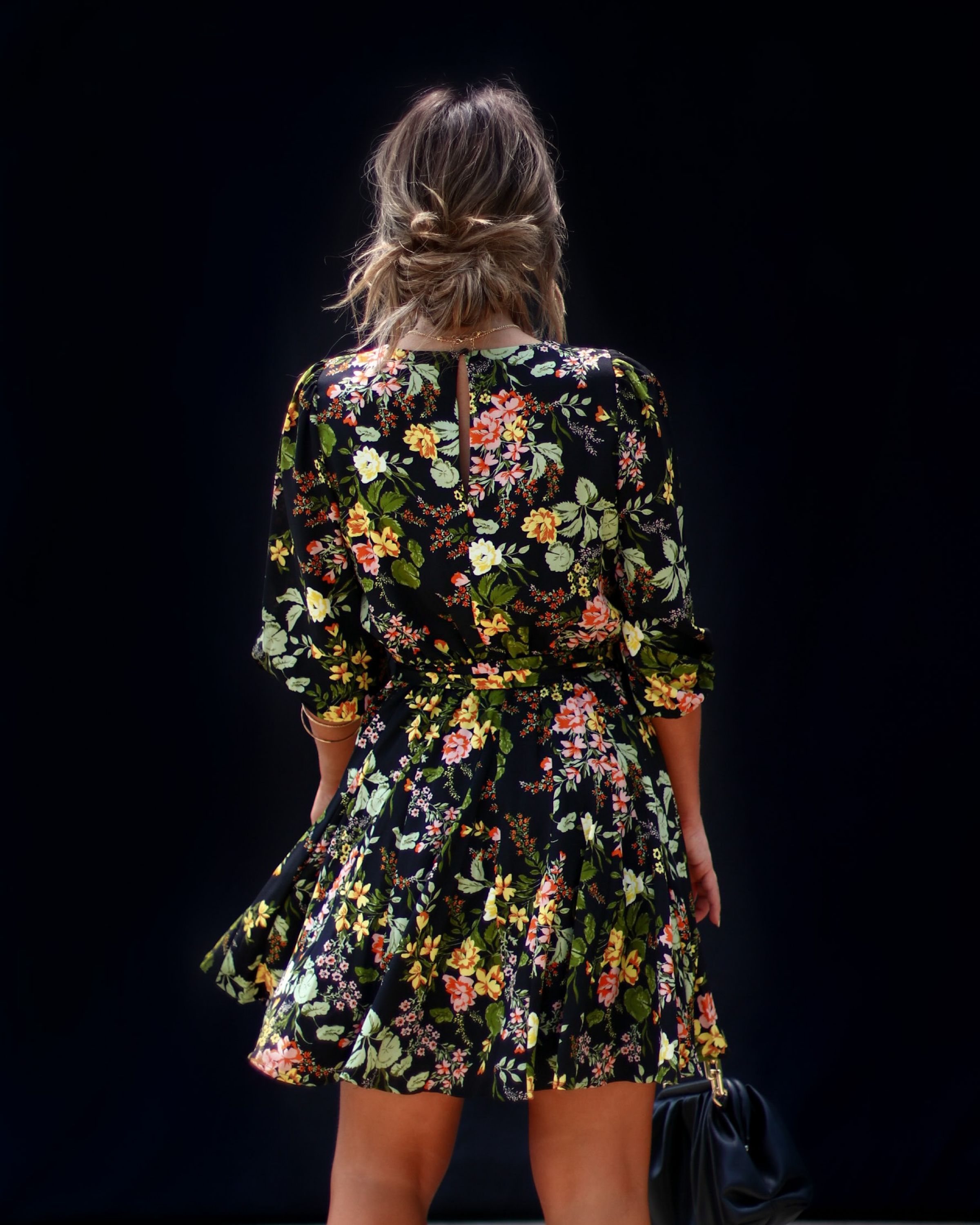 Joliet Floral Mini Dress - Black - SALE sold by Vici product image thumbnail 4