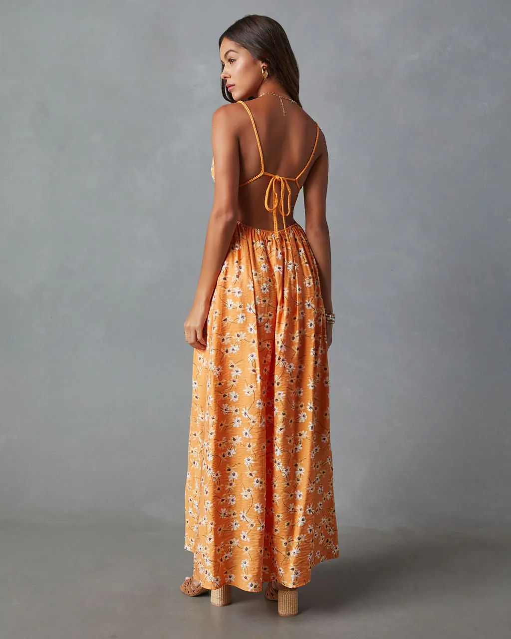 Kamila Braided Tie Floral Print Maxi Dress sold by Vici product image thumbnail 4