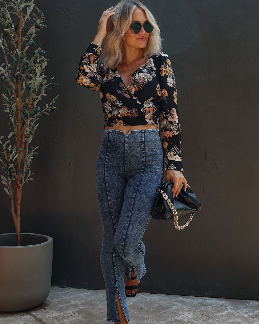 Sweet Tea Floral Drape Top - FINAL SALE sold by Vici product image thumbnail 5
