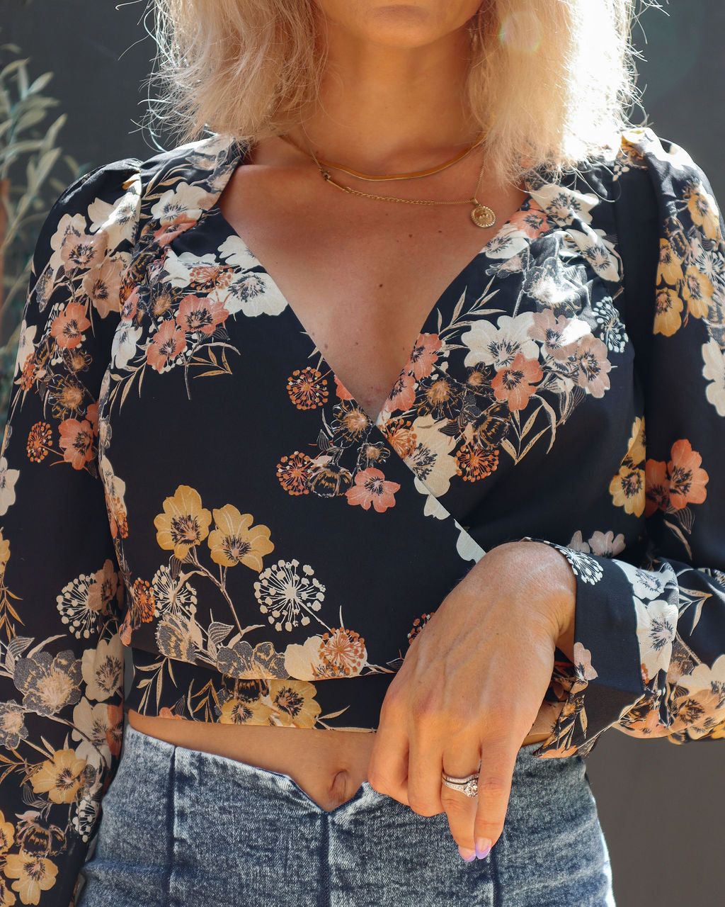 Sweet Tea Floral Drape Top - FINAL SALE sold by Vici product image thumbnail 2