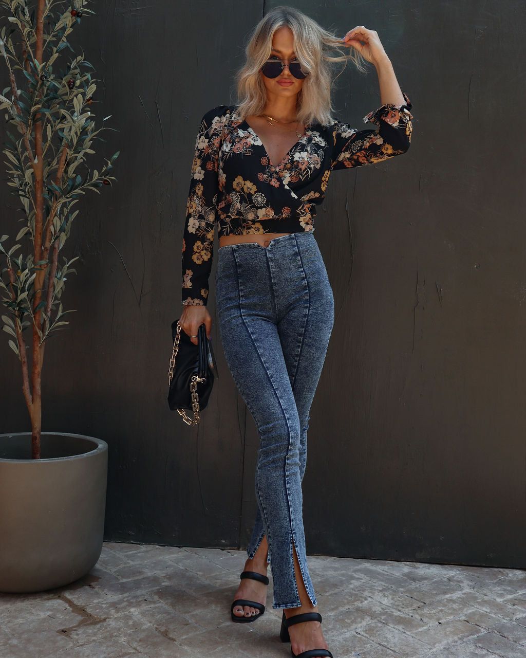 Sweet Tea Floral Drape Top - FINAL SALE sold by Vici product image thumbnail 3