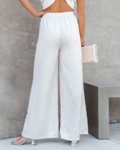 Elegant And Graceful Satin High Waisted Wide Leg Pants sold by Vici