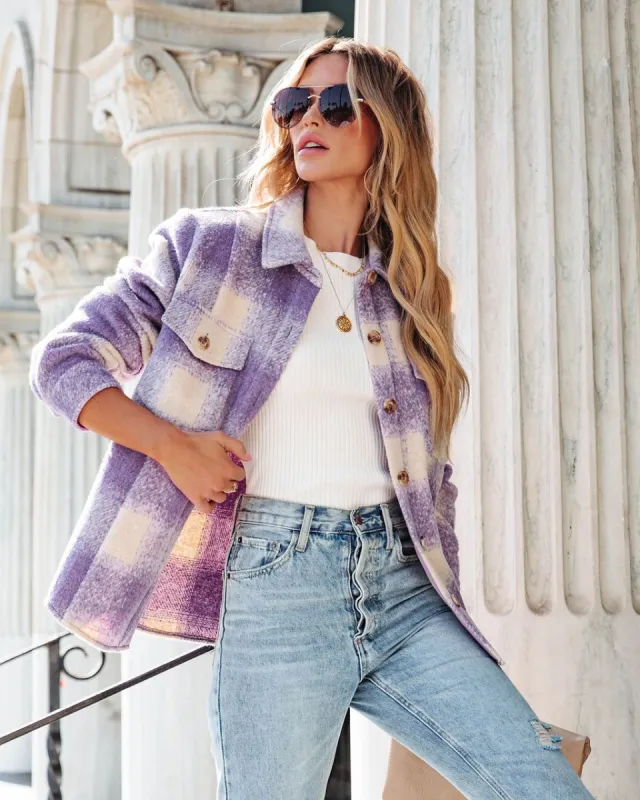 Aspen Is Calling Pocketed Plaid Jacket sold by Vici