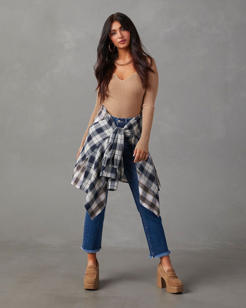 Raley High Rise Straight Leg Jeans - Medium Wash sold by Vici product image thumbnail 6