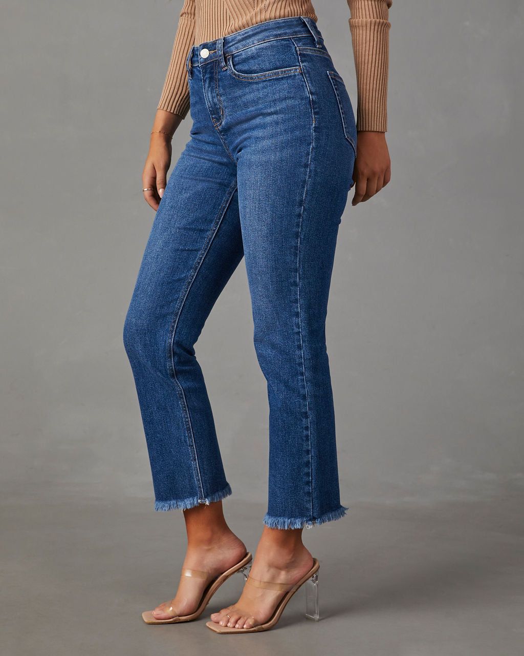 Raley High Rise Straight Leg Jeans - Medium Wash sold by Vici product image thumbnail 3