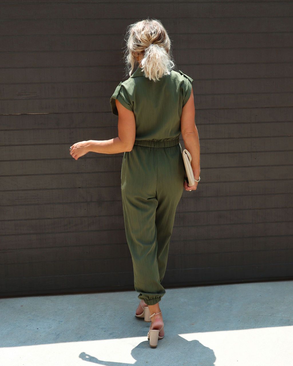 Dalena Short Sleeve Tie Waist Jumpsuit sold by Vici product image thumbnail 2