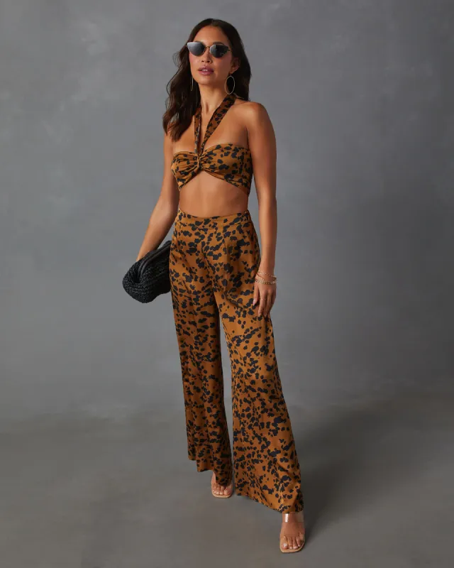 Easy Tiger Animal Print Wide Leg Pant sold by Vici