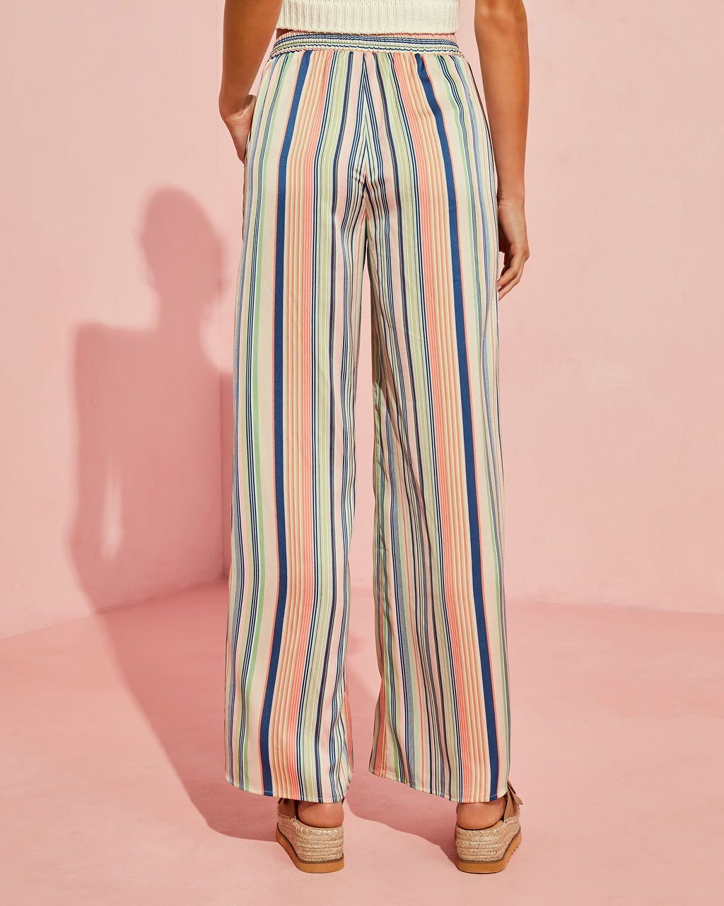 Morgin Striped Drawstring Wide Leg Pants sold by Vici product image thumbnail 2
