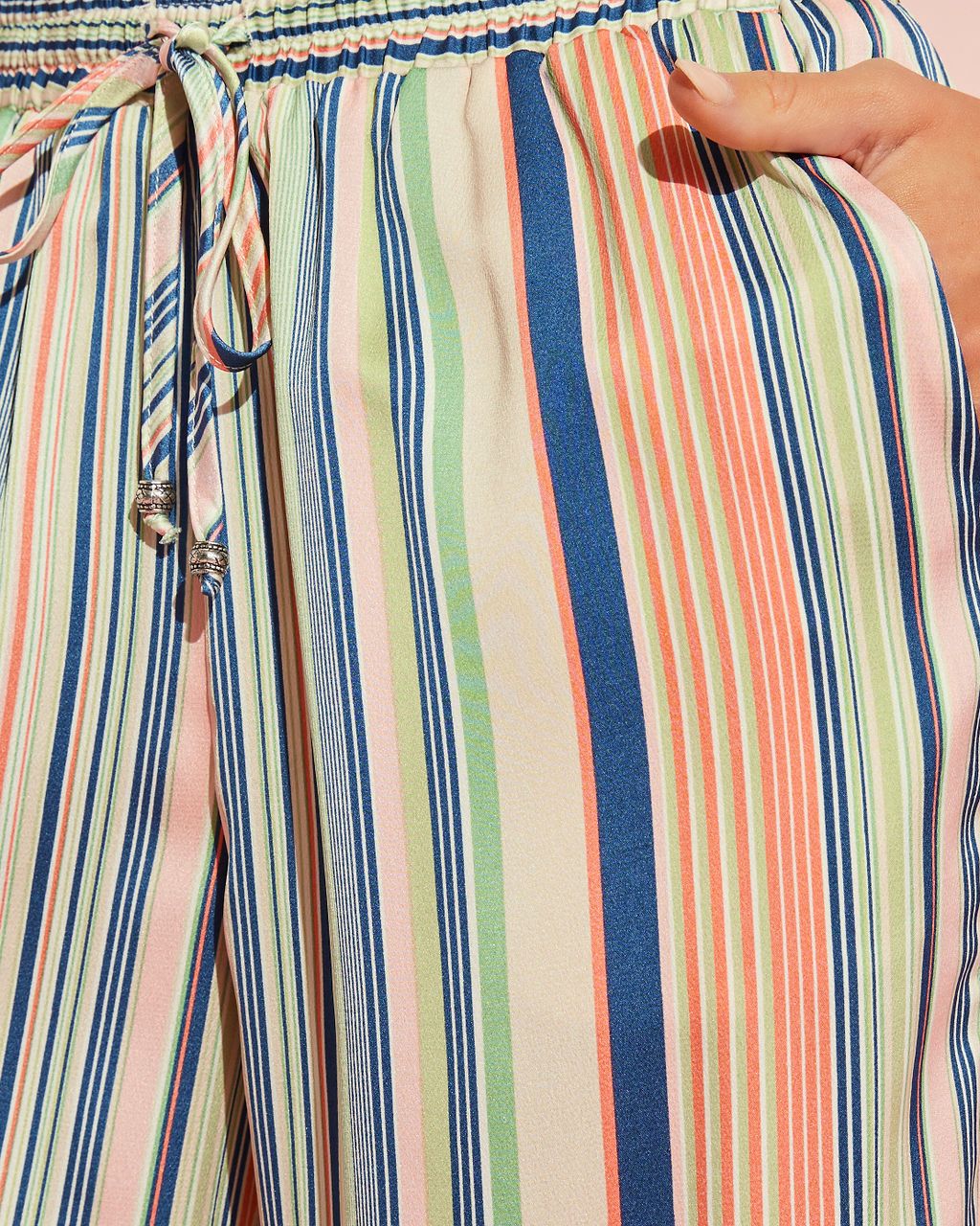 Morgin Striped Drawstring Wide Leg Pants sold by Vici product image thumbnail 3