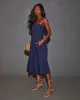 Fawn Smocked A-Line Midi Dress sold by Vici