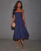 Fawn Smocked A-Line Midi Dress sold by Vici