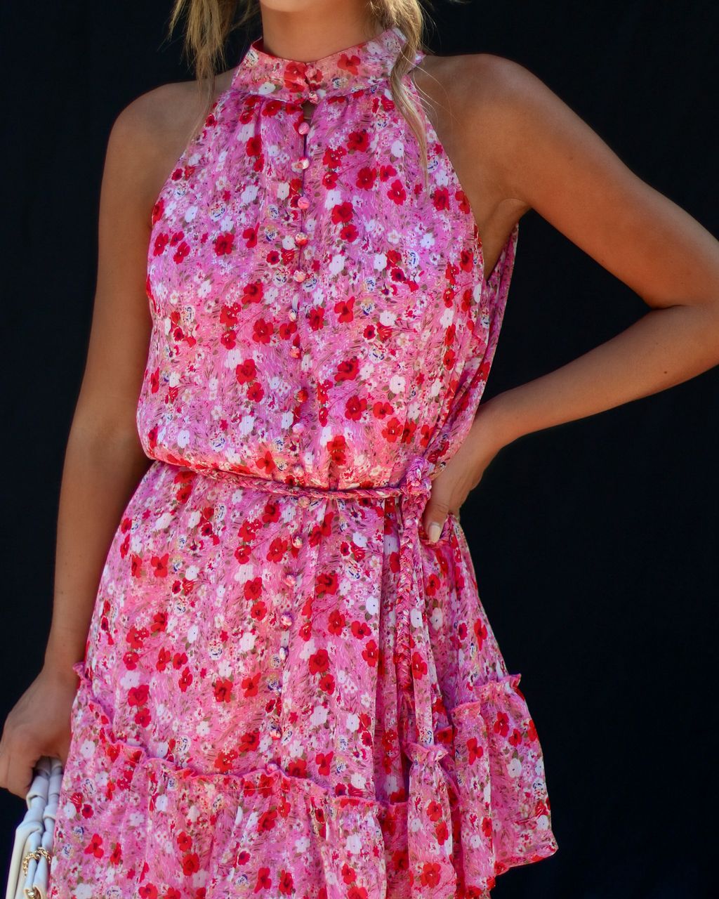 Milanea Halter Floral Mini Dress - SALE sold by Vici product image thumbnail 3