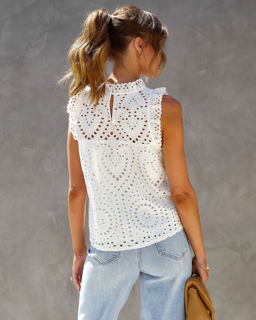 Sweet Georgia Cotton Eyelet Top - White - FINAL SALE sold by Vici product image thumbnail 2