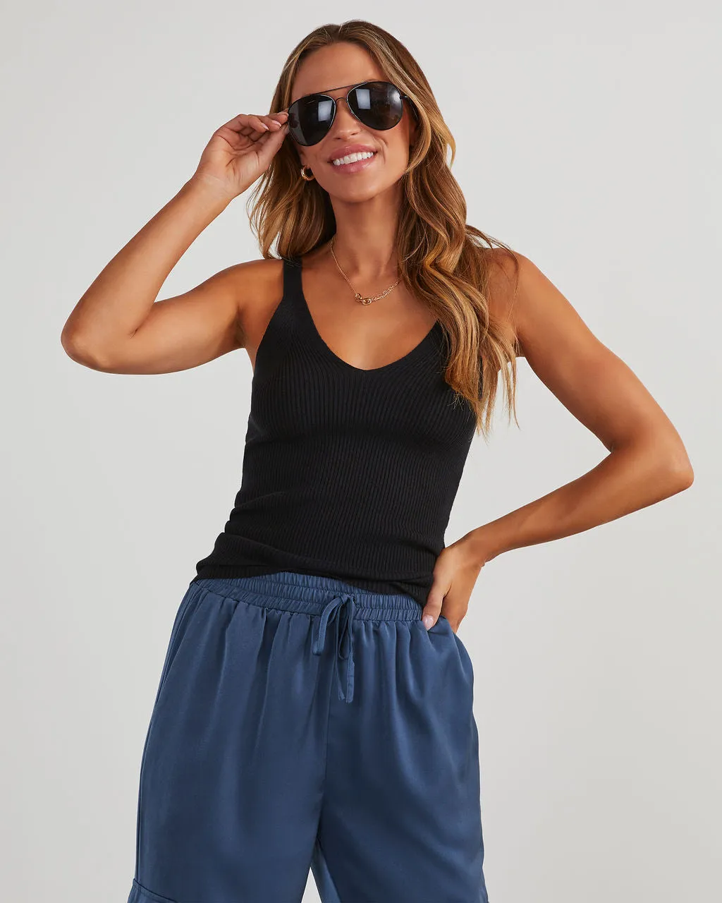 Hayden Ribbed Knit Tank sold by Vici product image thumbnail 5