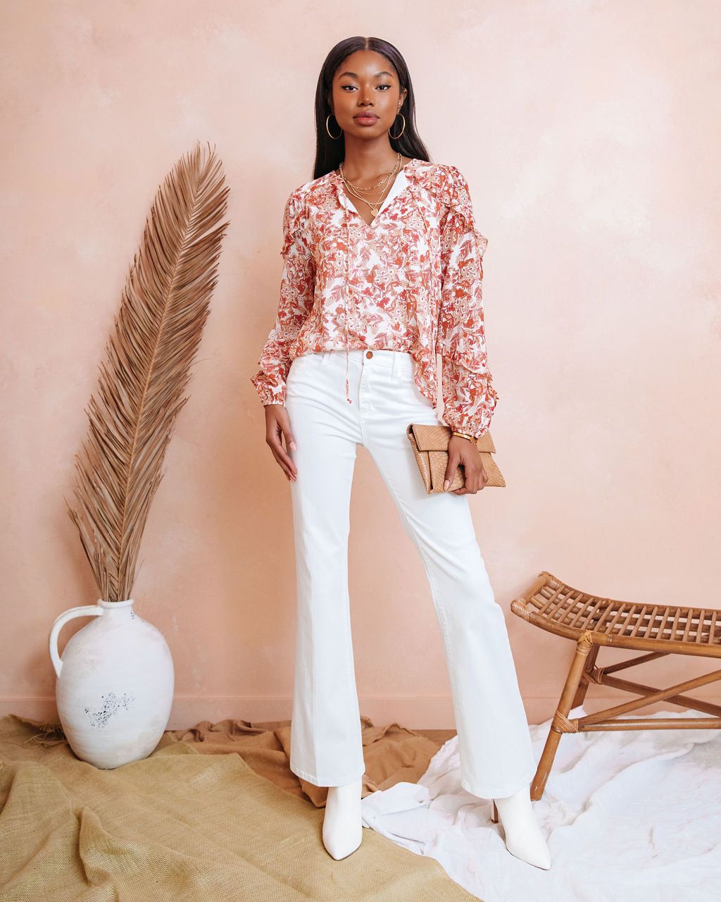 Luciana Floral Ruffle Top - FINAL SALE sold by Vici product image thumbnail 3