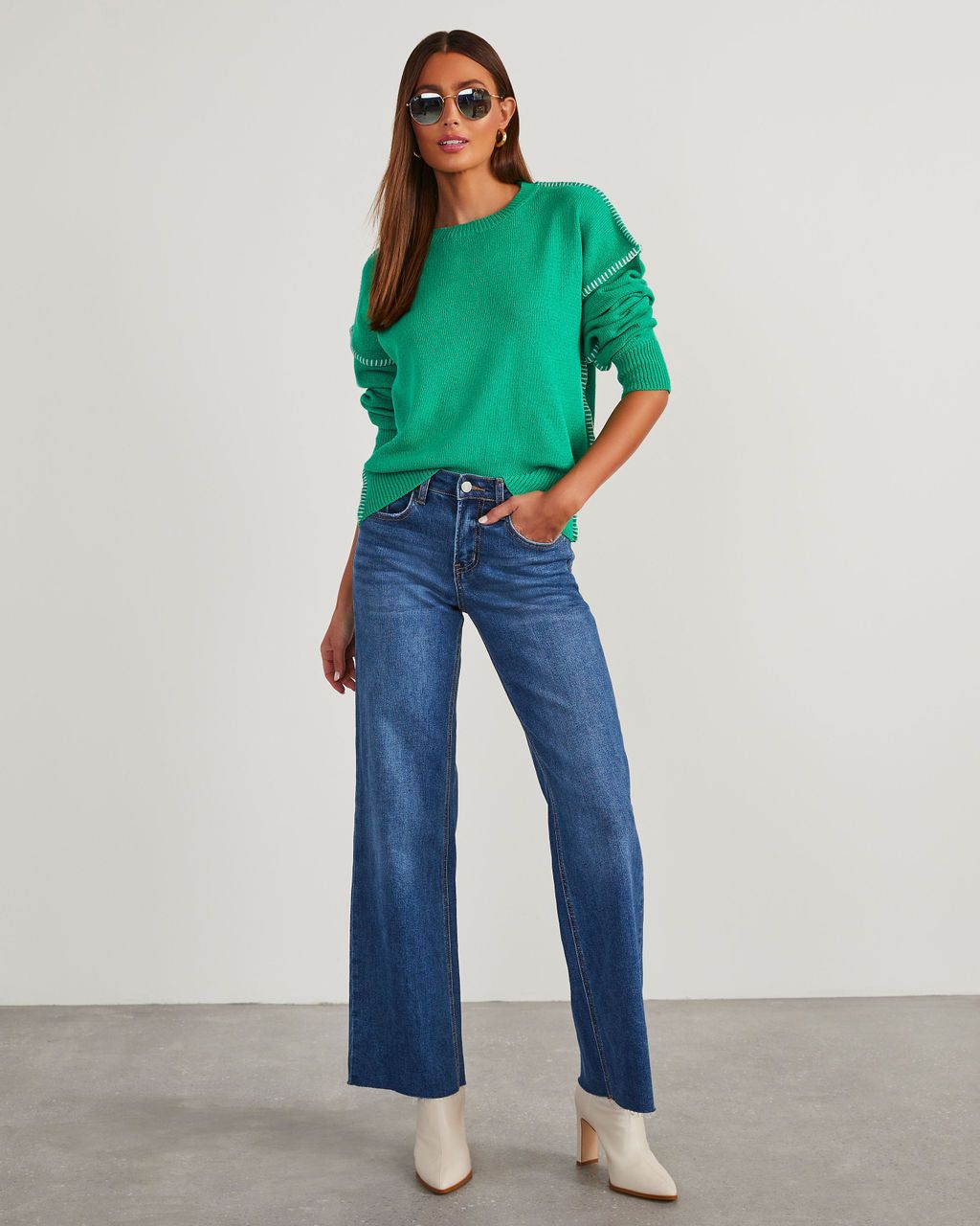 Here For It Knit Pullover Sweater sold by Vici product image thumbnail 3