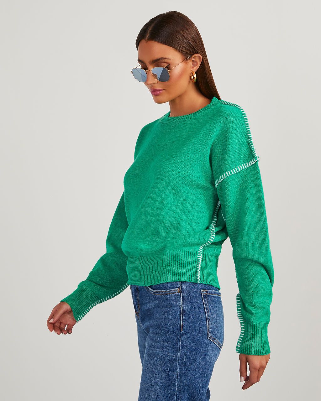 Here For It Knit Pullover Sweater sold by Vici product image thumbnail 4